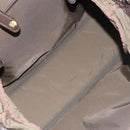 BALENCIAGA Boston Bag Nylon Leather 2way Khaki Gold Auth bs31750-12