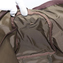 BALENCIAGA Boston Bag Nylon Leather 2way Khaki Gold Auth bs31750-19