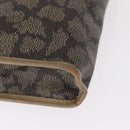 SAINT LAURENT Clutch Bag PVC Leather Beige Gray Auth bs31751-10