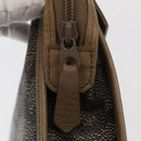 SAINT LAURENT Clutch Bag PVC Leather Beige Gray Auth bs31751-12