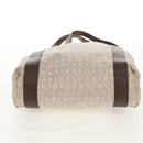 BVLGARI Logo Mania Tote Bag Canvas Beige Brown Silver Auth bs31753-6