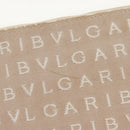 BVLGARI Logo Mania Tote Bag Canvas Beige Brown Silver Auth bs31753-22