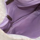 BVLGARI Logo Mania Tote Bag Canvas Beige Brown Silver Auth bs31753-11