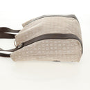 BVLGARI Logo Mania Tote Bag Canvas Beige Brown Silver Auth bs31753-4