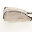 BVLGARI Logo Mania Tote Bag Canvas Beige Brown Silver Auth bs31753-5