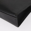 BURBERRY Clutch Bag Leather Black Silver Auth bs31755-14