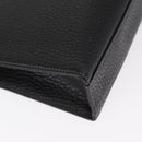 BURBERRY Clutch Bag Leather Black Silver Auth bs31755-15