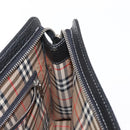 BURBERRY Clutch Bag Leather Black Silver Auth bs31755-19