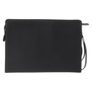 BURBERRY Clutch Bag Leather Black Silver Auth bs31755-2