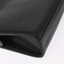 BURBERRY Clutch Bag Leather Black Silver Auth bs31756-15