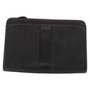 BURBERRY Clutch Bag Leather Black Silver Auth bs31756-13