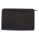 BURBERRY Clutch Bag Leather Black Silver Auth bs31756-2