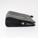 BURBERRY Clutch Bag Leather Black Silver Auth bs31756-3