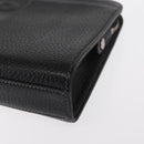 BURBERRY Clutch Bag Leather Black Silver Auth bs31756-14