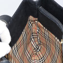 BURBERRY Hand Bag Leather Black Gold Auth bs31757-17