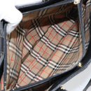 BURBERRY Hand Bag Leather Black Gold Auth bs31757-19