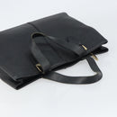 BURBERRY Hand Bag Leather Black Gold Auth bs31757-6