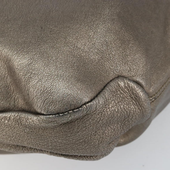 Salvatore Ferragamo Vala Hand Bag Leather Gold Tone Auth bs31761