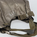 Salvatore Ferragamo Vala Hand Bag Leather Gold Tone Auth bs31761-6