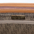 SAINT LAURENT Y Stitch Hand Bag Leather Brown Gold Auth bs31762-17