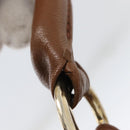SAINT LAURENT Y Stitch Hand Bag Leather Brown Gold Auth bs31762-9