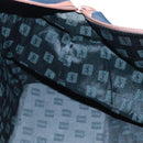 SAINT LAURENT Boston Bag Nylon Leather Navy Gold Auth bs31763-20