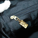 SAINT LAURENT Boston Bag Nylon Leather Navy Gold Auth bs31763-22
