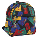 SAINT LAURENT Backpack Nylon Multicolor Gold Auth bs31764-1