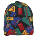 SAINT LAURENT Backpack Nylon Multicolor Gold Auth bs31764-2
