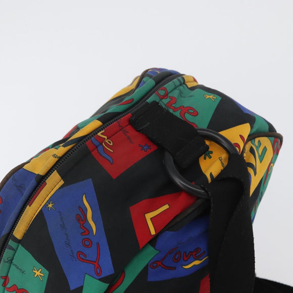 SAINT LAURENT Backpack Nylon Multicolor Gold Auth bs31764