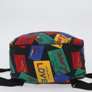 SAINT LAURENT Backpack Nylon Multicolor Gold Auth bs31764-9