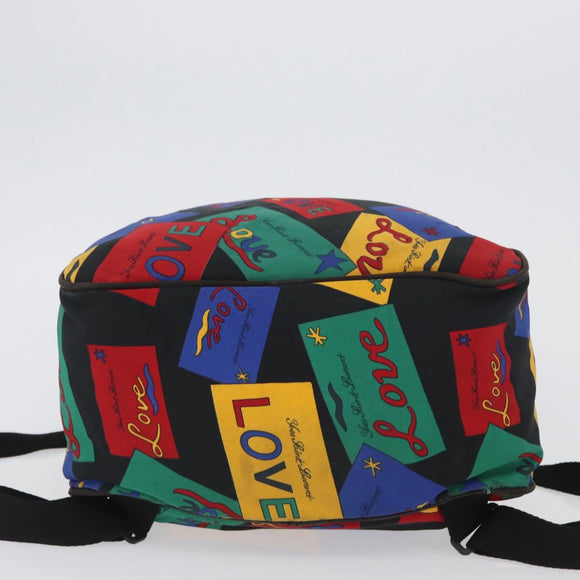 SAINT LAURENT Backpack Nylon Multicolor Gold Auth bs31764