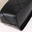 Salvatore Ferragamo Chain Shoulder Bag Leather White Black gold Auth bs31765-12