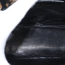 Salvatore Ferragamo Chain Shoulder Bag Leather White Black gold Auth bs31765-15