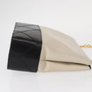 Salvatore Ferragamo Chain Shoulder Bag Leather White Black gold Auth bs31765-4