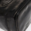 CHANEL Vanity Pouch Enamel Black Gold CC Auth bs31792-15