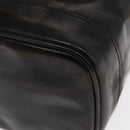 CHANEL Vanity Pouch Enamel Black Gold CC Auth bs31792-16