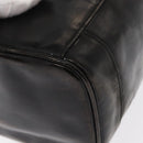 CHANEL Vanity Pouch Enamel Black Gold CC Auth bs31792-18