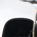 CHANEL Vanity Pouch Enamel Black Gold CC Auth bs31792-22