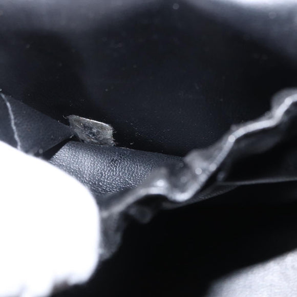 CHANEL Vanity Pouch Enamel Black Gold CC Auth bs31792