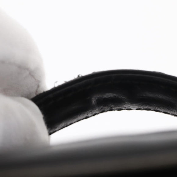 CHANEL Vanity Pouch Enamel Black Gold CC Auth bs31792