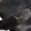 CHANEL Vanity Pouch Enamel Black Gold CC Auth bs31792-8