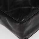 CHANEL Matelasse Shoulder Bag Enamel Black Silver CC Auth bs31793-9