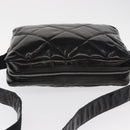 CHANEL Matelasse Shoulder Bag Enamel Black Silver CC Auth bs31793-6