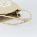 CHANEL Camelia Tote Bag Leather Beige Gold CC Auth bs31794-7