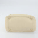 CHANEL Camelia Tote Bag Leather Beige Gold CC Auth bs31794-5