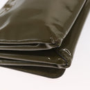 VALENTINO Studs Chain Shoulder Bag Enamel Khaki Gold Auth bs31799-15