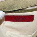 VALENTINO Studs Chain Shoulder Bag Enamel Khaki Gold Auth bs31799-18