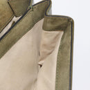 VALENTINO Studs Chain Shoulder Bag Enamel Khaki Gold Auth bs31799-23