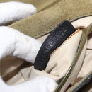 VALENTINO Studs Chain Shoulder Bag Enamel Khaki Gold Auth bs31799-12